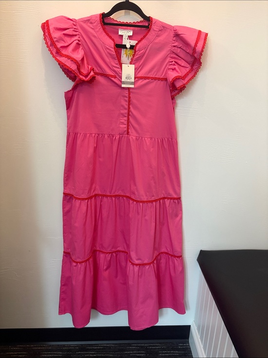 Mud Pie Dresses & Skirts - Mud Pie Pink Ruffle Tiered Dress